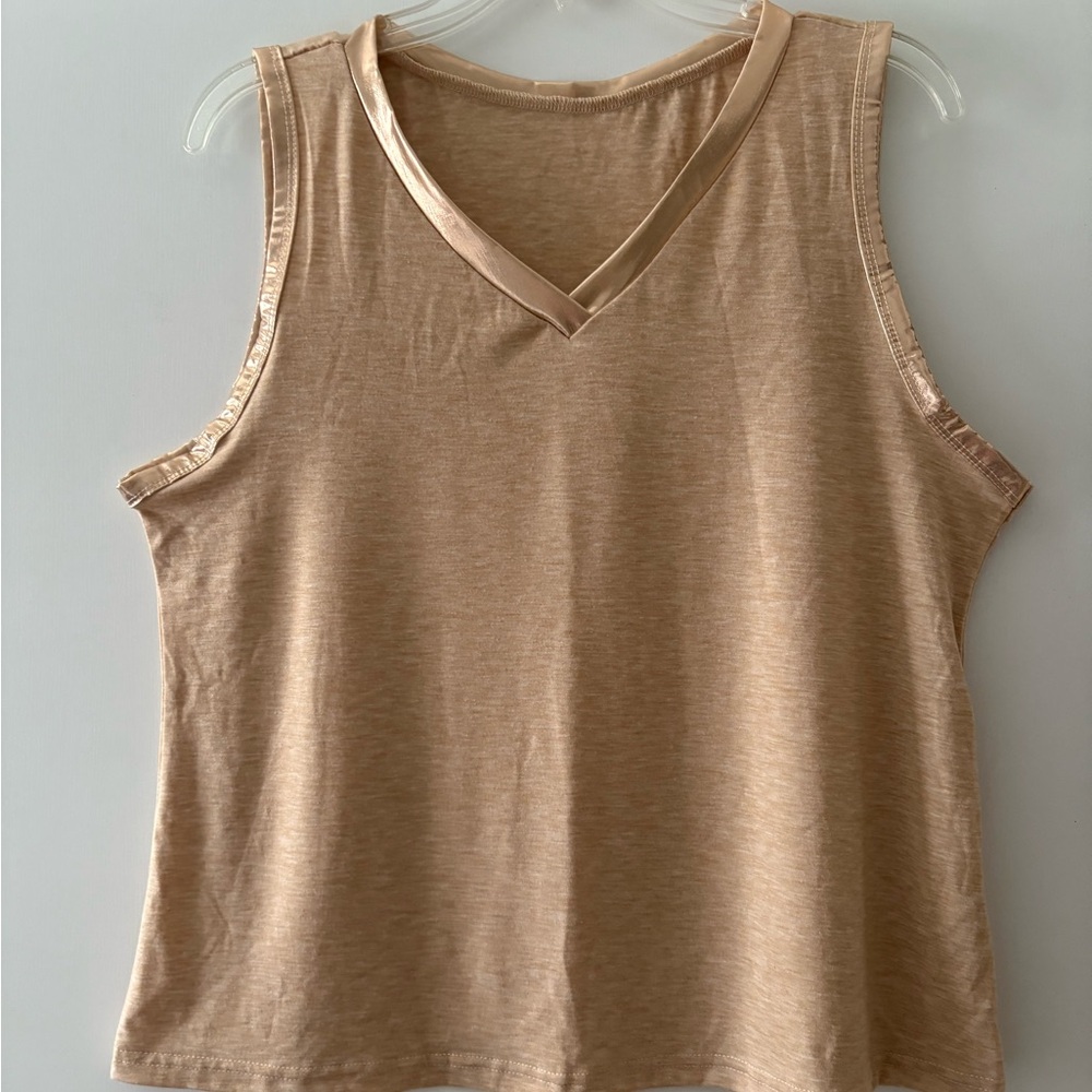 Sleek Gold Sleeveless Top